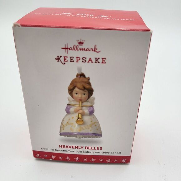 Hallmark 2016 Heavenly Belles Series #4 Porcelain Angel Bell Ornament‎ - Picture 9 of 12